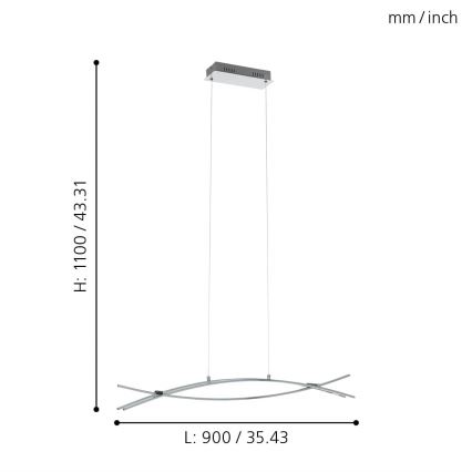 Eglo - LED Żyrandol na drutu 3xLED/9W/230V