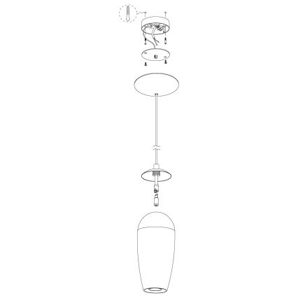 Eglo - LED Żyrandol na drutu 1xG9/2,5W/230V