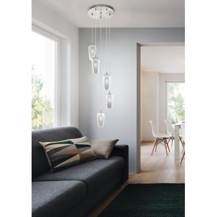 Eglo 96345 - LED Żyrandol na drutu FARSALA 5xG9/2,5W/230V