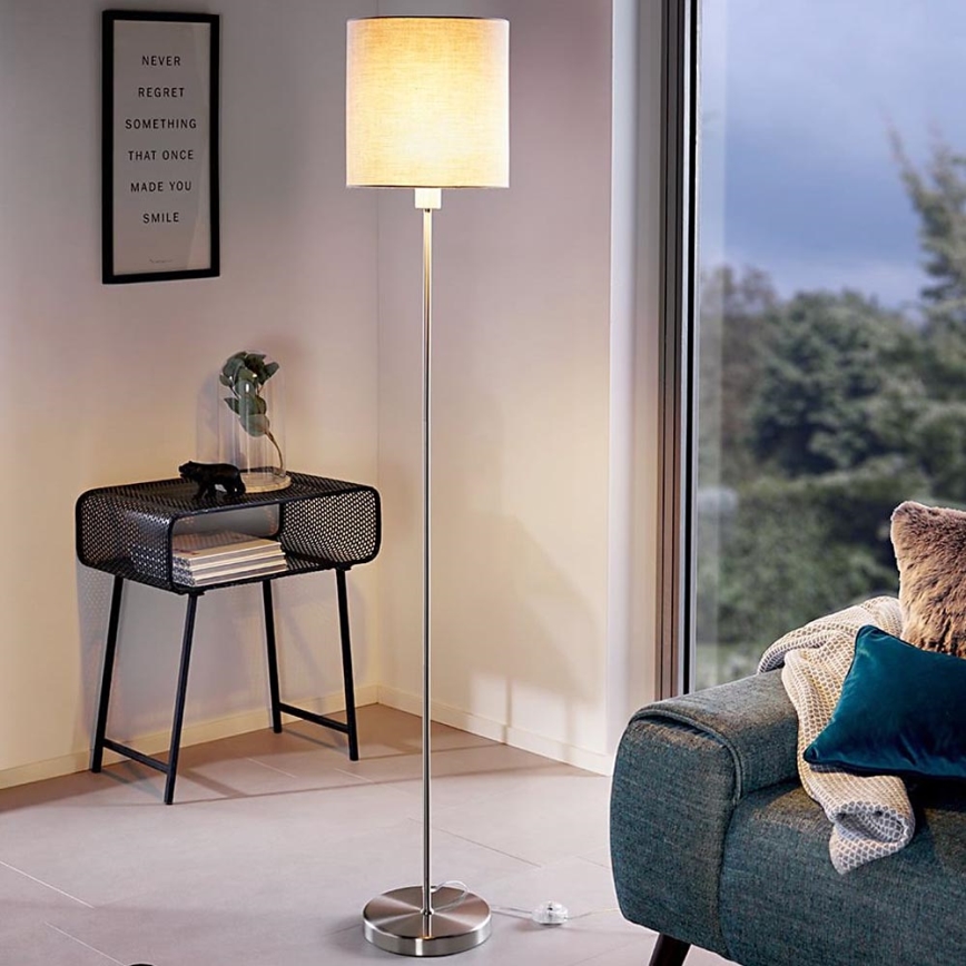 Eglo 96377 - Lampa stojąca PASTERI 1xE27/60W/230V śr. 28 cm szara