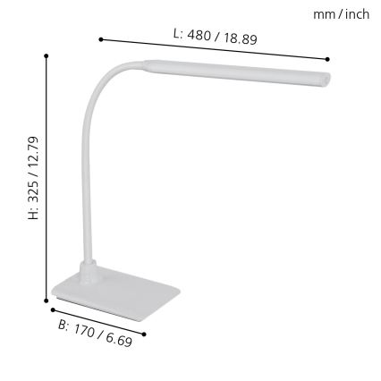 Eglo - LED Lampa stołowa LED/3,5W/230V biały