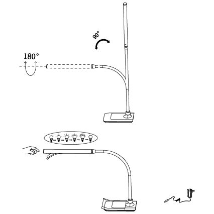 Eglo - LED Lampa stołowa LED/3,5W/230V biały