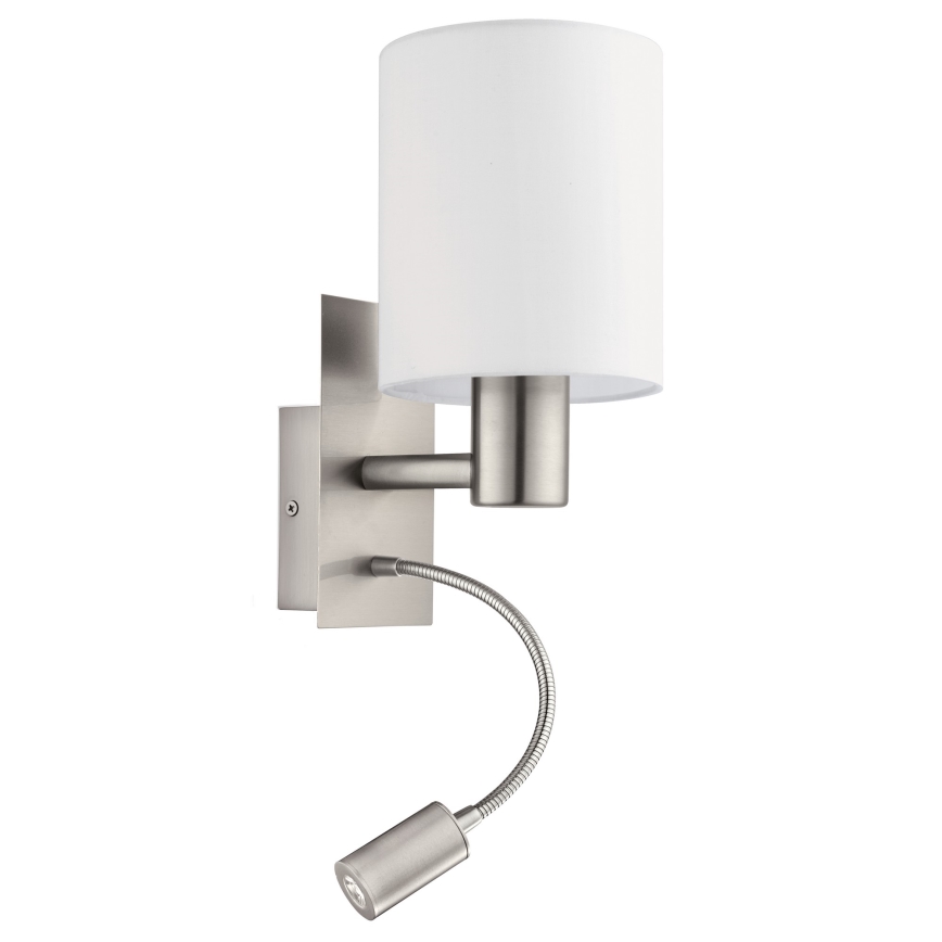 Eglo - LED Kinkiet 1xE27/40W+LED/3,8W biały