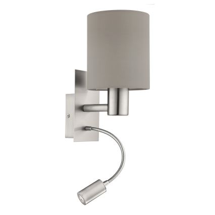 Eglo - LED Elastyczna lampa 1xE27/40W+LED/3,8W taupe