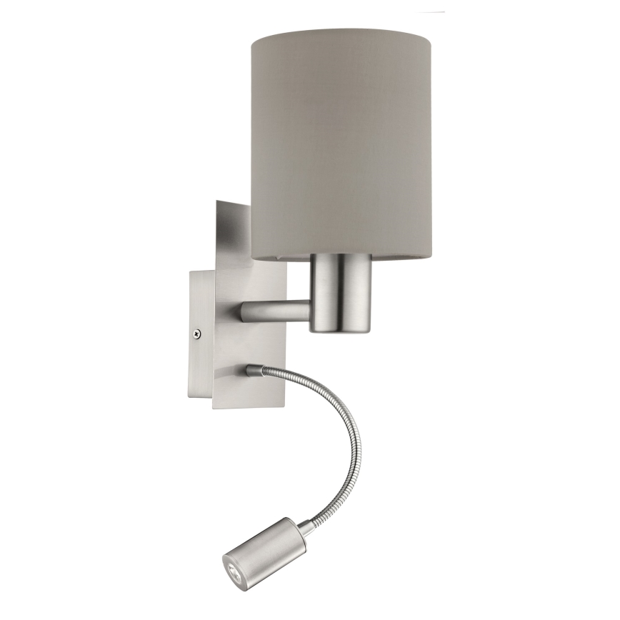 Eglo - LED Elastyczna lampa 1xE27/40W+LED/3,8W taupe
