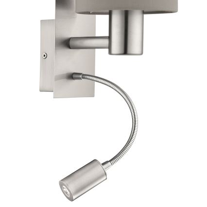 Eglo - LED Elastyczna lampa 1xE27/40W+LED/3,8W taupe