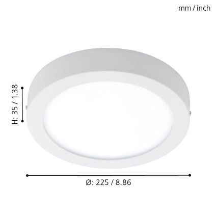 Eglo - LED Plafon zewnętrzny LED/16,5W/230V