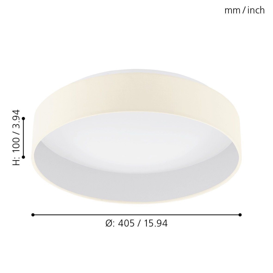 Eglo - LED Plafon ściemnialny 1xLED/18W/230V beżowy