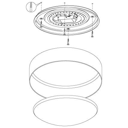 Eglo - LED Plafon ściemnialny 1xLED/18W/230V beżowy