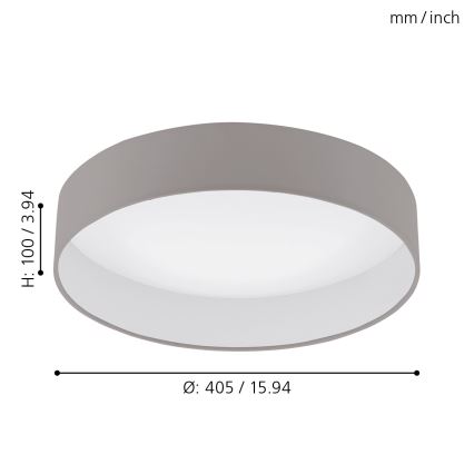 Eglo - LED Plafon ściemnialny 1xLED/18W/230V