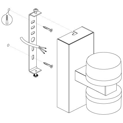 Eglo - LED Ściemnialny kinkiet łazienkowy 2xLED/7,2W/ IP44