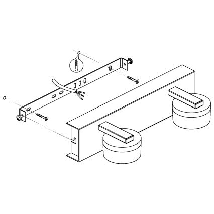 Eglo - LED Ściemnialny kinkiet łazienkowy 2xLED/7,2W/ IP44