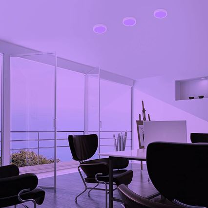 Eglo - LED RGBW ściemnialna lampa sufitowa FUEVA-C LED/15,6W/230V Bluetooth śr. 22,5 cm
