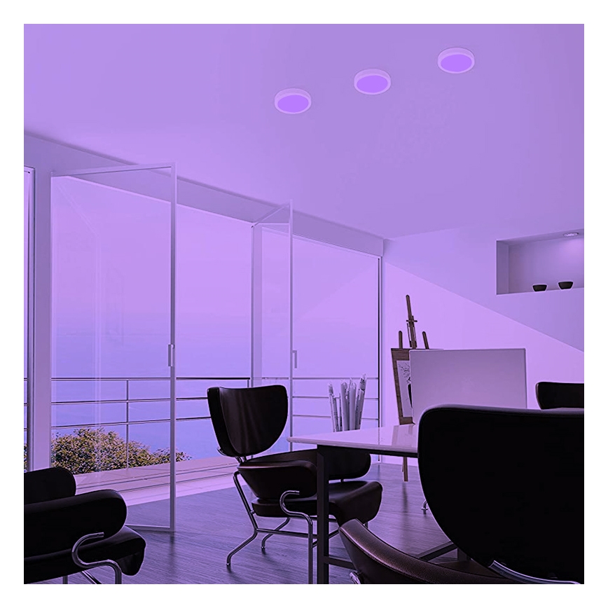 Eglo - LED RGBW ściemnialna lampa sufitowa FUEVA-C LED/15,6W/230V Bluetooth śr. 22,5 cm