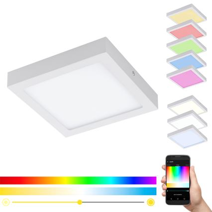 Eglo - LED RGB Plafon ściemnialny FUEVA-C LED/15,6W/230V