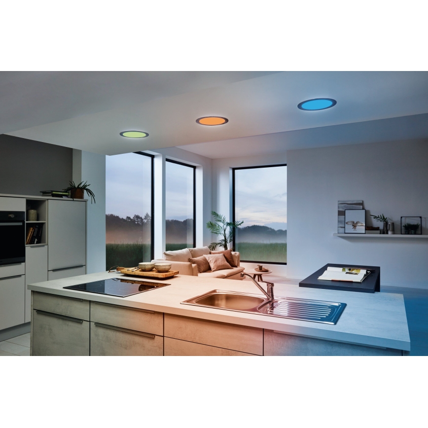 Eglo - LED RGB ściemnialna oprawa sufitowa wpuszczana FUEVA-C LED/15,6W/230V śr. 22,5 cm