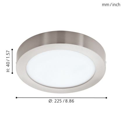 Eglo - LED RGBW Plafon ściemnialny FUEVA-C LED/15,6W/230V Bluetooth