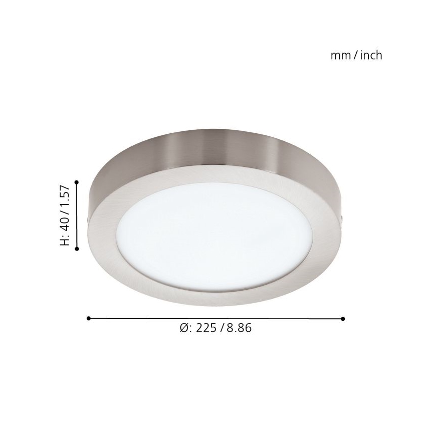Eglo - LED RGBW ściemnialna oprawa sufitowa FUEVA-C LED/15,6W/230V Bluetooth śr. 22,5 cm
