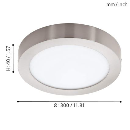 Eglo - LED RGB Plafon ściemnialny FUEVA-C LED/21W/230V