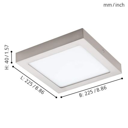 Eglo - LED RGBW ściemnialna lampa sufitowa FUEVA-C LED/15,6W/230V Bluetooth