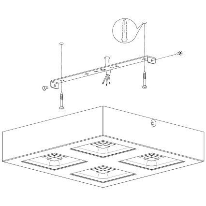 Eglo - LED Lampa sufitowa 4xLED/6,3W/230V