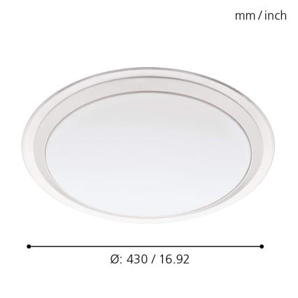 Eglo - LED Ściemnialne oświetlenie ścienno-sufitowe COMPETA-C LED/17W/230V