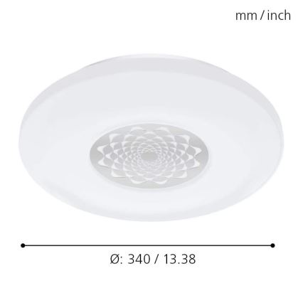 Eglo - LED Ściemnialne oświetlenie ścienno-sufitowe CAPASSO-C LED/17W/230V