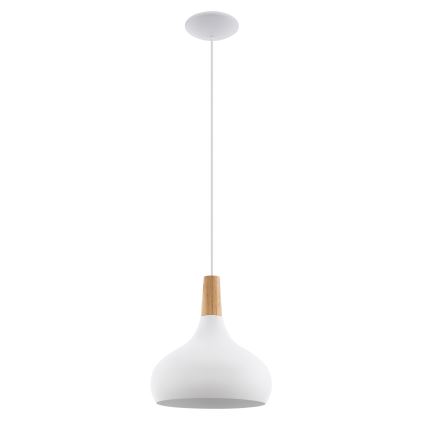 Eglo - Lampa wisząca 1xE27/60W/230V śr. 28 cm biała