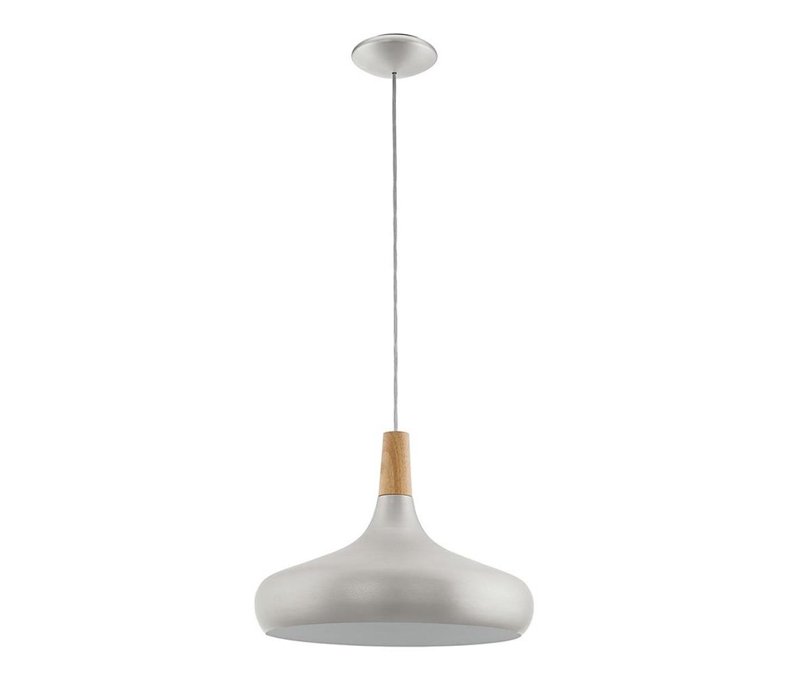 Eglo 96986 - Lampa wisząca SABINAR 1xE27/60W/230V śr. 40 cm srebrna