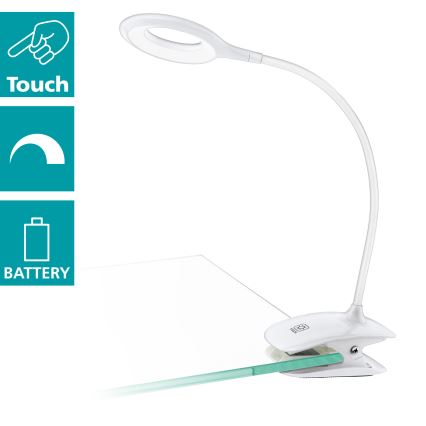 Eglo - LED ściemnialna lampa z klipsem LED/3W/5V 500 mAh biała