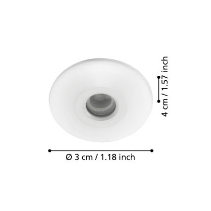 Eglo - LED Łazienkowa oprawa wpuszczana 3xLED/1W/230V IP44