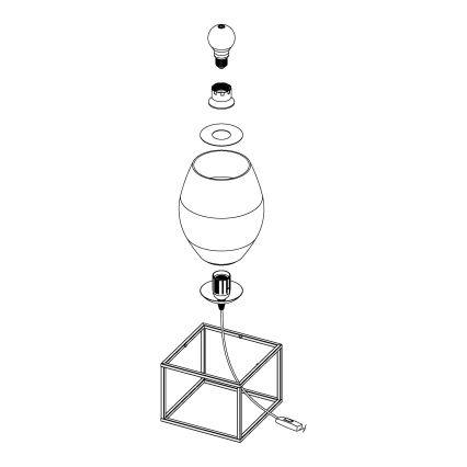 Eglo - Lampa stołowa 1xE27/40W/230V