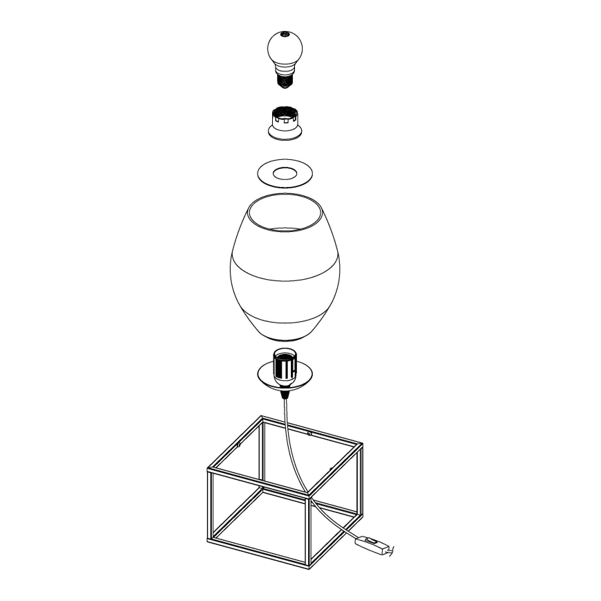 Eglo - Lampa stołowa 1xE27/40W/230V