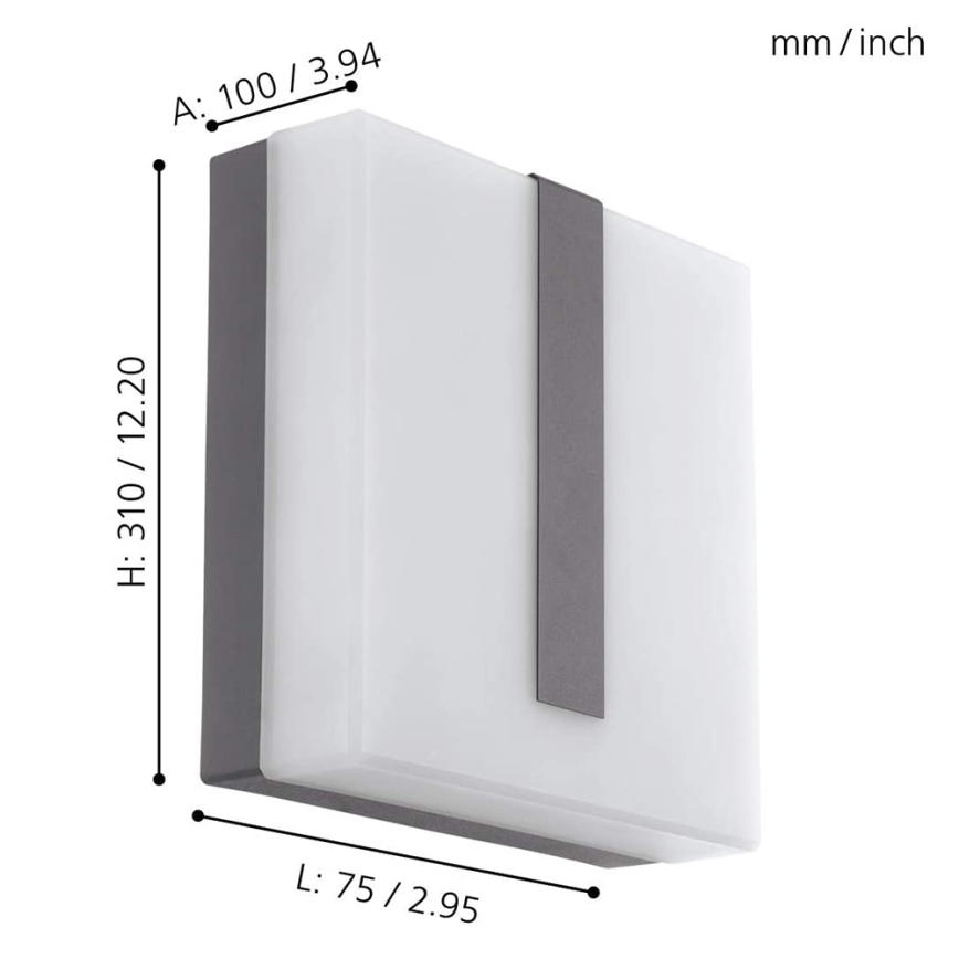 Eglo - LED Zewnętrzna Ścienna Lampa ściemnialna TORAZZA-C LED/14W/230V IP44