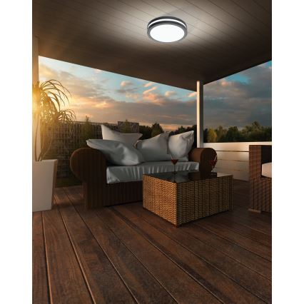 Eglo - LED Ściemnialny plafon łazienkowy LOCANA-C LED/14W/230V Bluetooth IP44 antracyt