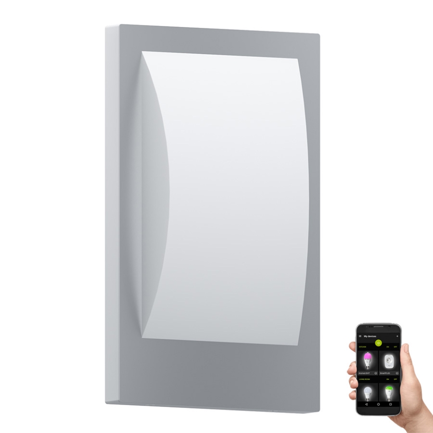 Eglo - LED regulowane zewnętrzne kinkiet 1xE27/9W/230V IP44 matowy chrom