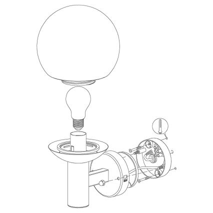 Eglo - LED Zewnętrzna Ścienna Lampa ściemnialna NISIA-C 1xE27/9W/230V IP44