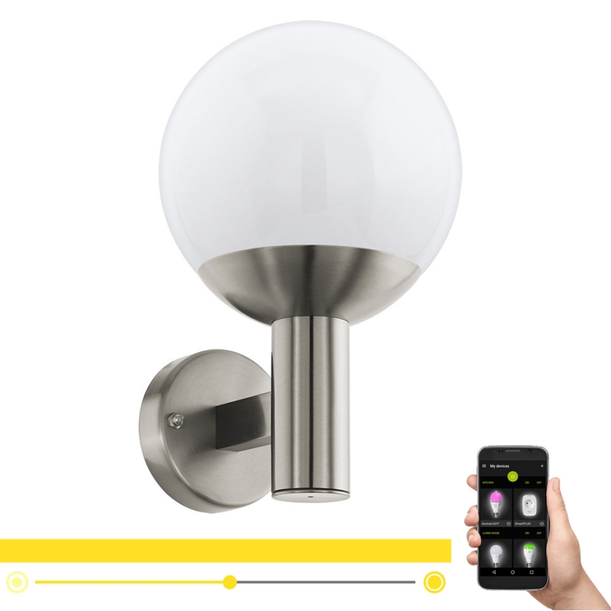 Eglo 97247 - LED ściemnialny zewnętrzny kinkiet NISIA-C 1xE27/9W/230V IP44