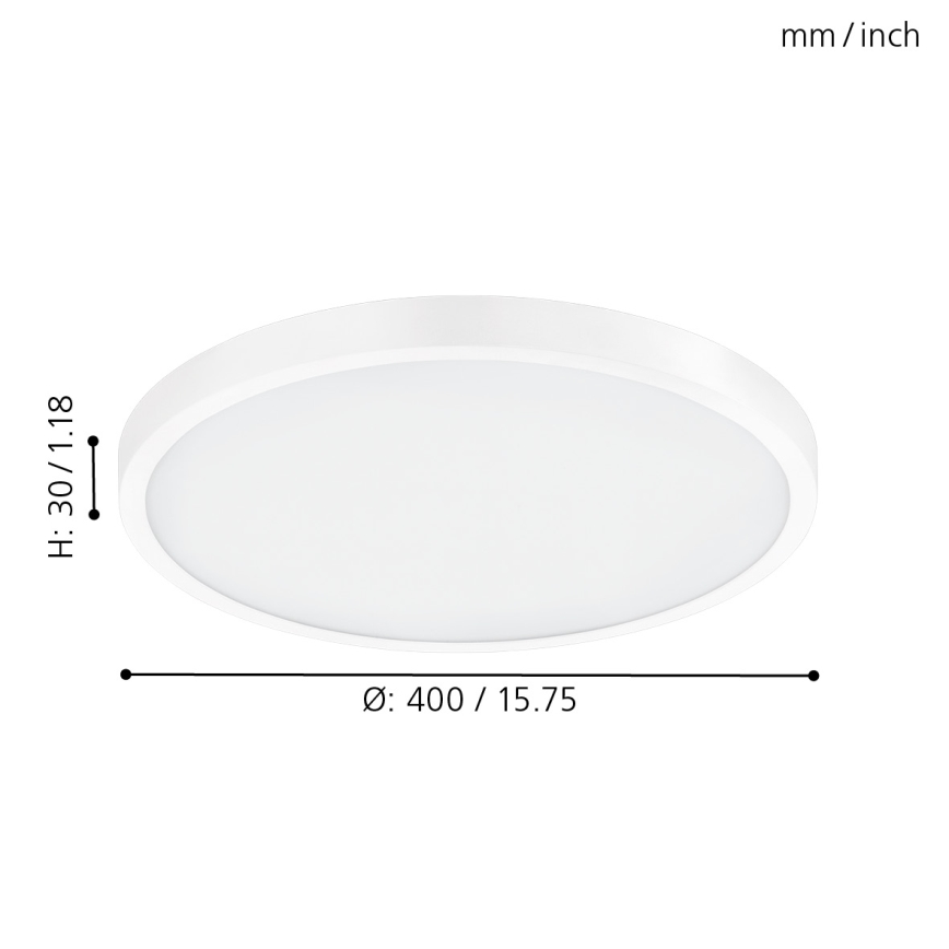 Eglo - LED Plafon 1xLED/25W/230V biały okrągły 2500 lm