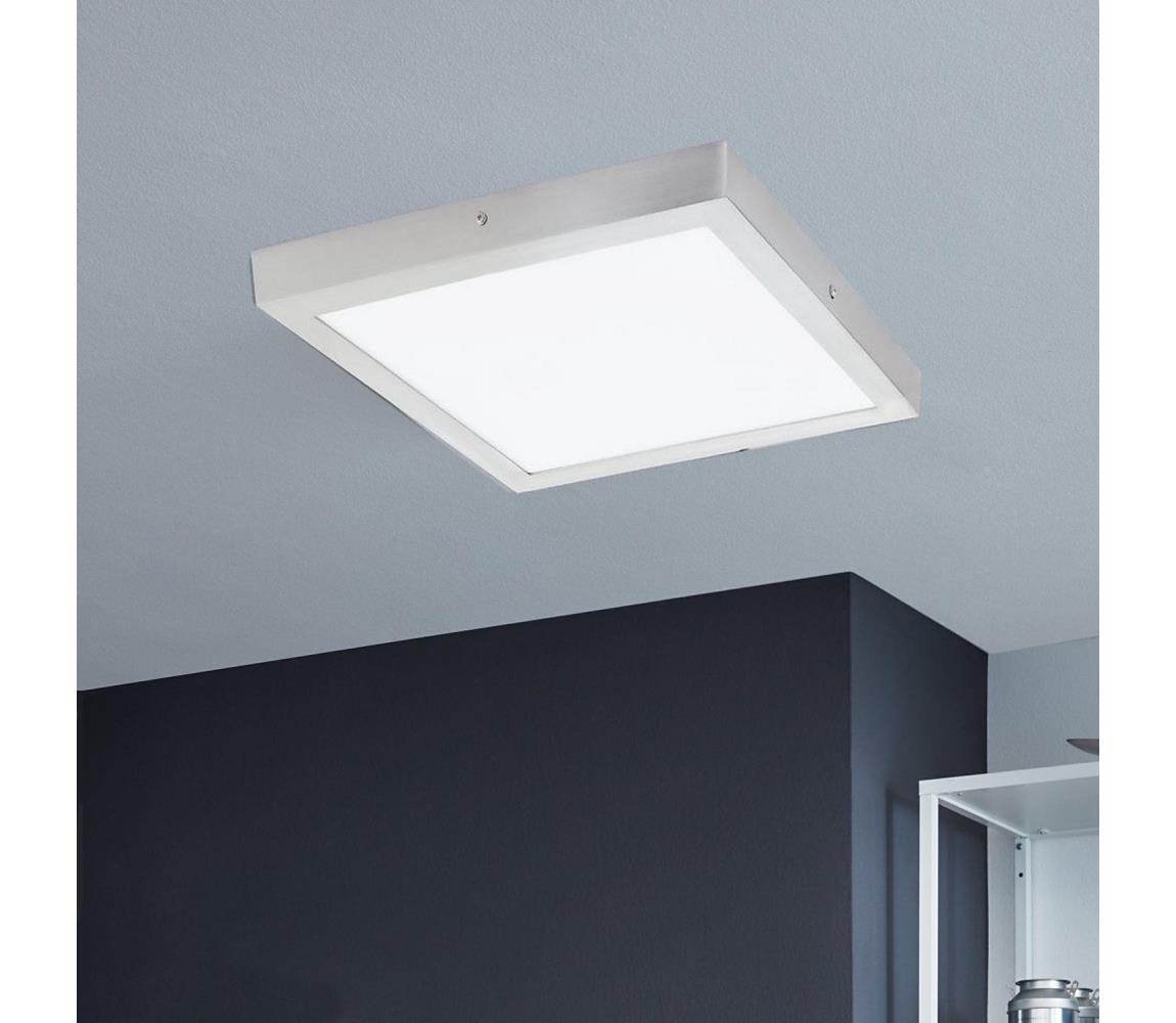 Eglo 97265 - LED Plafon FUEVA 1 1xLED/25W/230V srebrny kanciasty