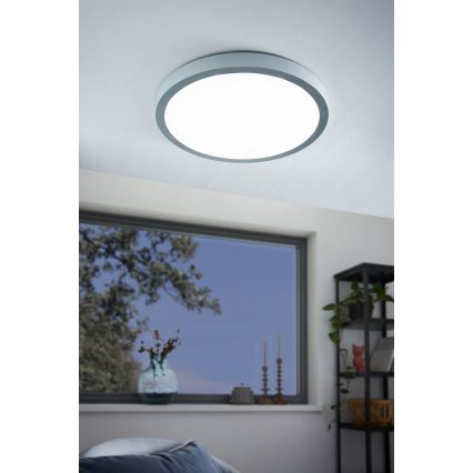 Eglo - LED Plafon 1xLED/25W/230V srebrny okrągły 4000K