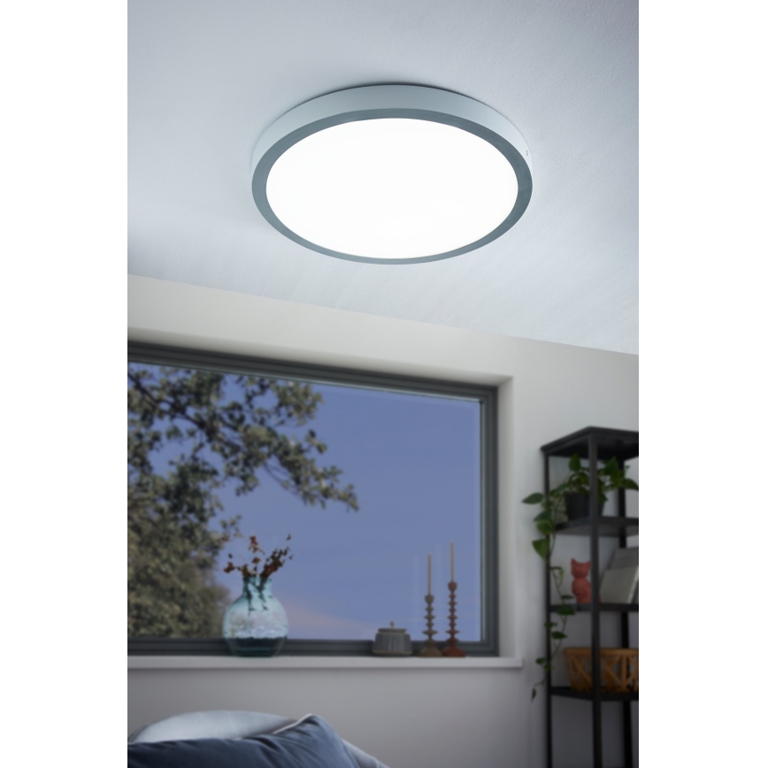Eglo - LED Plafon 1xLED/25W/230V srebrny okrągły 4000K