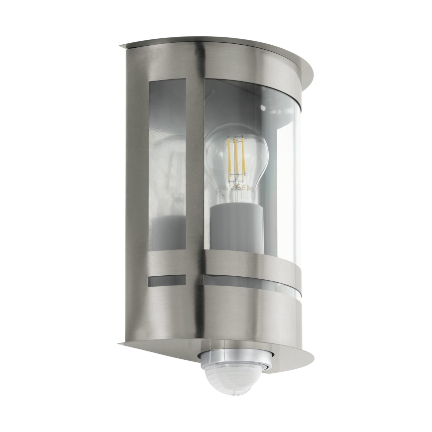 Eglo - Kinkiet zewnętrzny z czujnikiem 1xE27/60W/230V