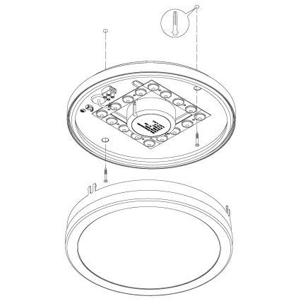 Eglo - LED Ściemnialny plafon łazienkowy LOCANA-C LED/14W szary