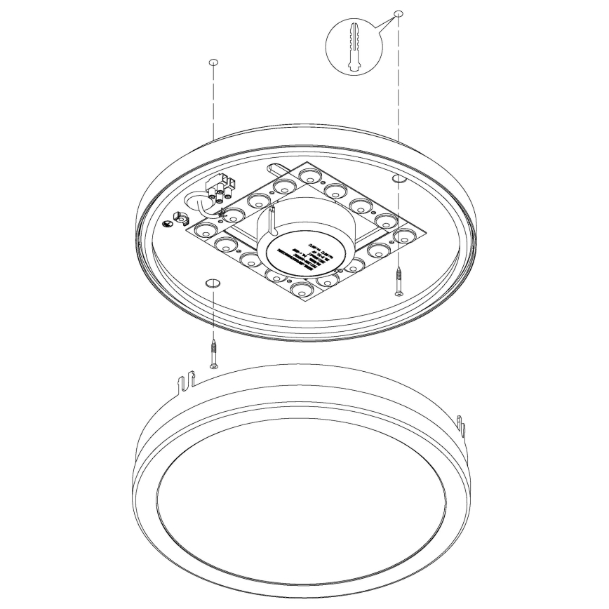 Eglo 97299 - Ściemnialna oprawa łazienkowa LED LOCANA-C LED/14W srebrna IP44