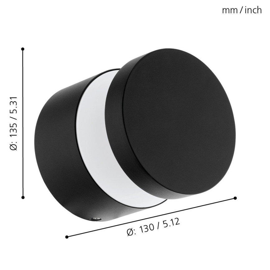 Eglo - LED zewnętrzny kinkiet LED/11W/230V czarny IP44
