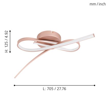 Eglo - LED Żyrandol natynkowy 2xLED/11W/230V