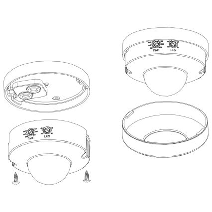 Eglo - Zewnętrzny czujnik ruchu i zmierzchu 12 m biały IP44