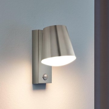 Eglo 97453 - Zewnętrzna lampa ścienna z czujnikiem CALDIERO 1xE27/10W/230V IP44
