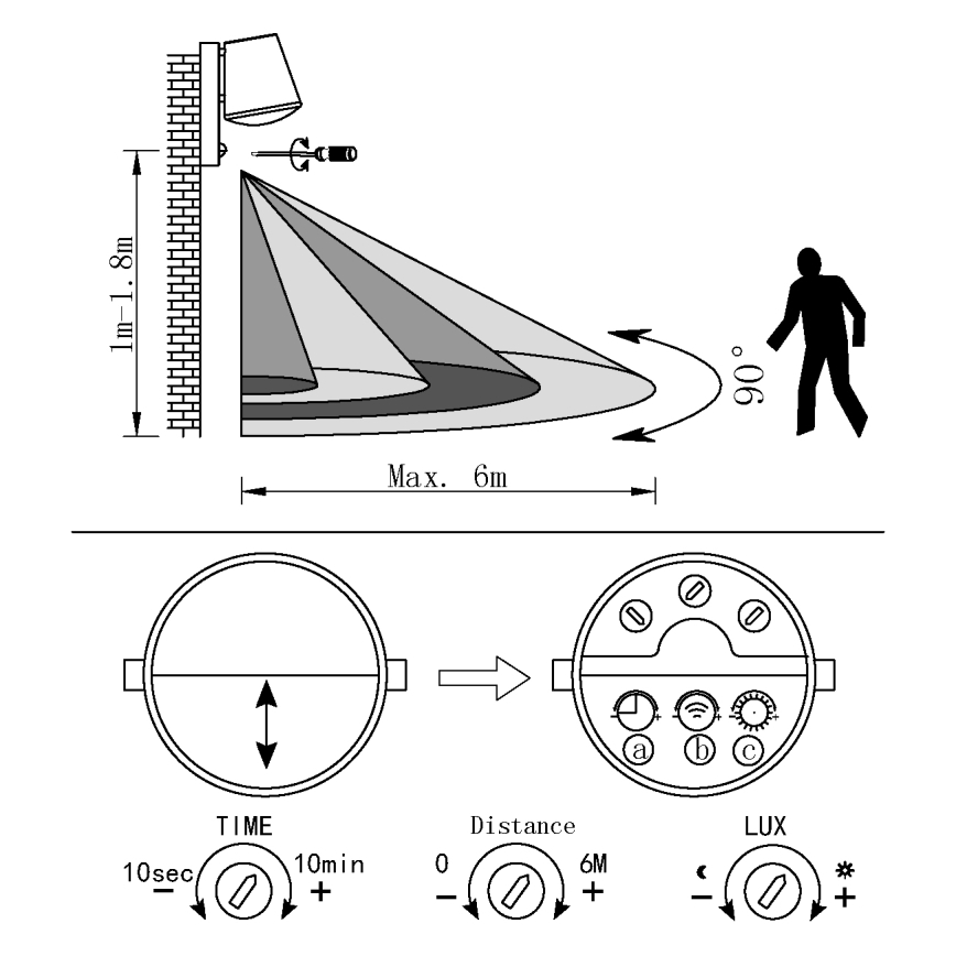 Eglo 97453 - Zewnętrzna lampa ścienna z czujnikiem CALDIERO 1xE27/10W/230V IP44